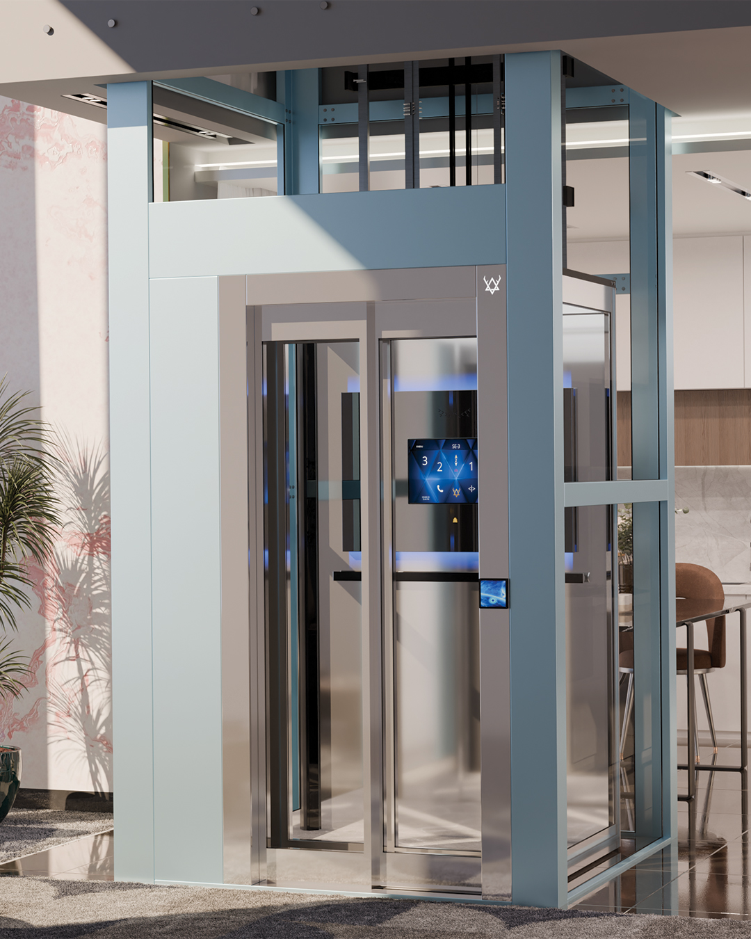 SE 3 Gearless Home elevator 1